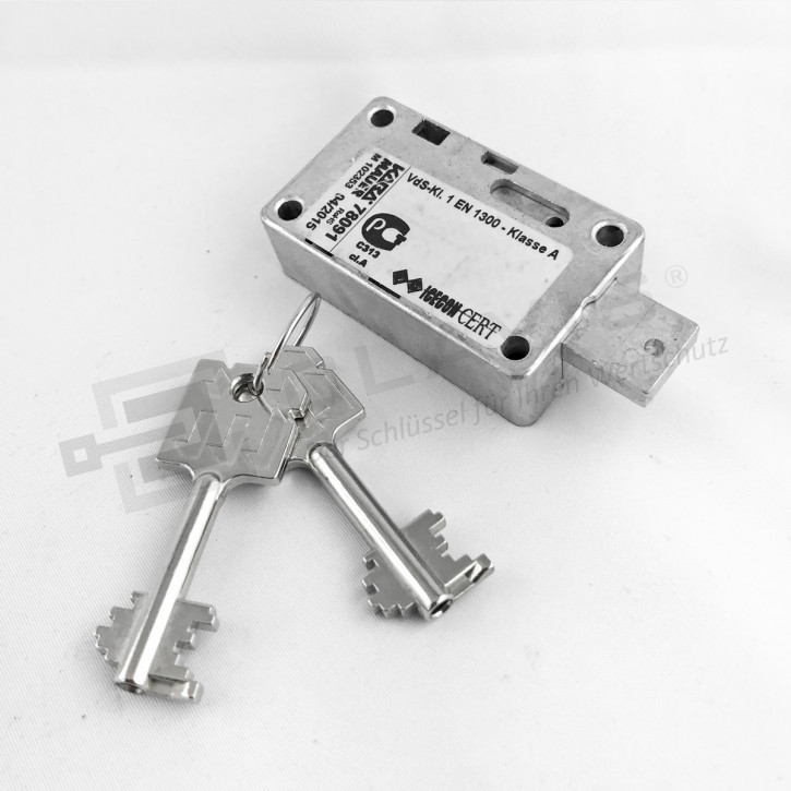 dormakaba 78091 Arator EN 1300 A Tresorschloss, Mietfachschloss Schlüssel 55 mm / Druckguss (zn)