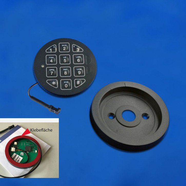 M-Locks Tastatur ST4010 Eingabeeinheit, feststehend Folientastatur zum Einkleben inkl. Basisring