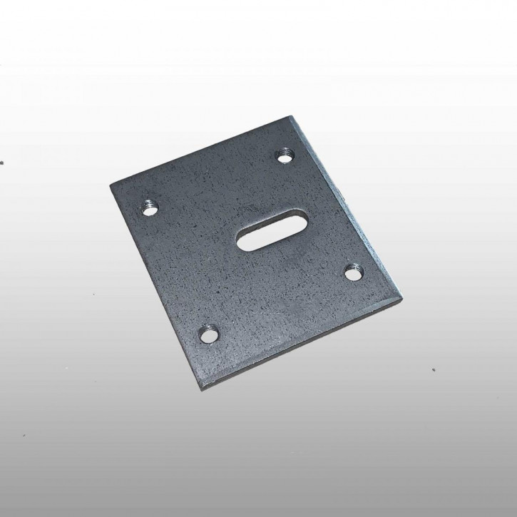 Carl WITTKOPP TRIALOX 1387 Schlossbefestigungsplatte: 70 x 60 x 4 mm Montageplatte, anschweißbar / Adapterplatte inkl. Gewinde / Anschraubpunkten inkl. Schlüsselführung