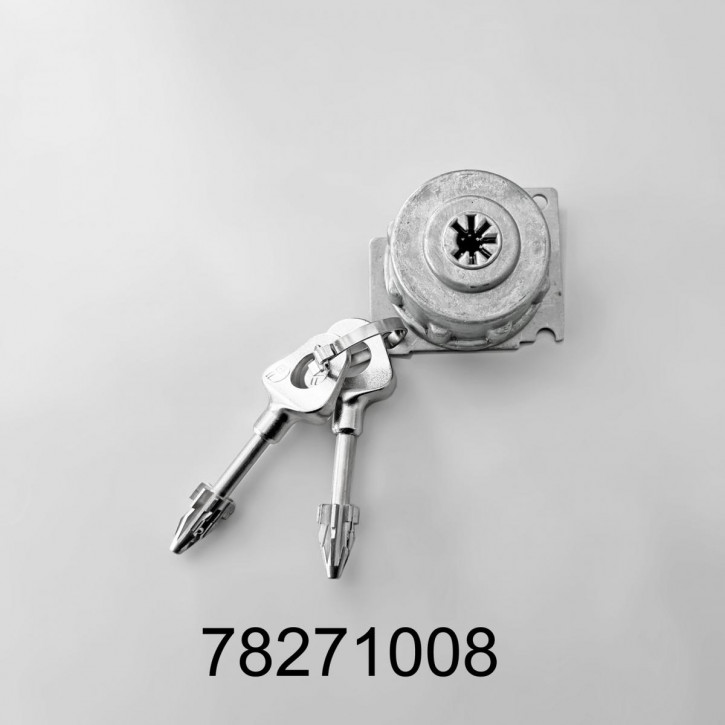 Fichet Bauche 78271008 M3B Tresorschloss Mietfachschloss Kundenschliessung inkl. 2 x (Stern-) Monopolschlüssel 70 mm lang