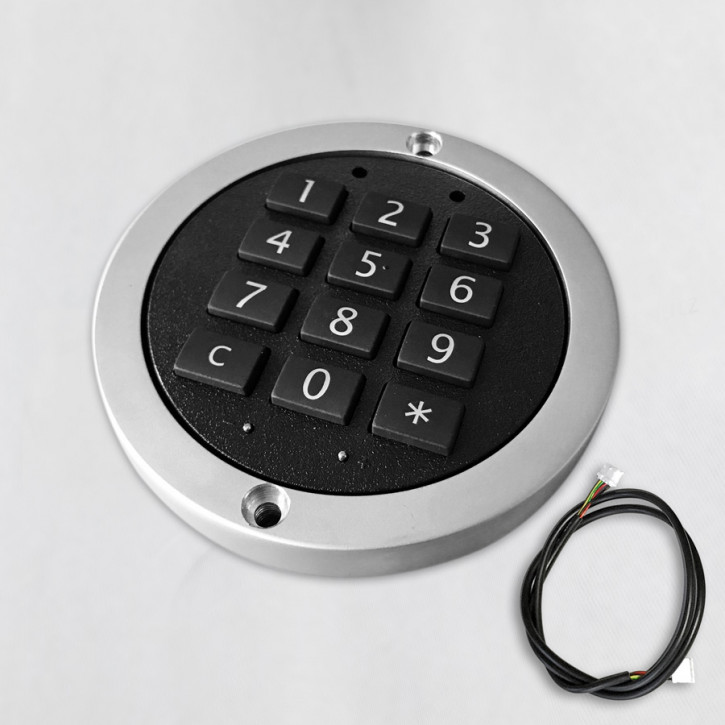 PRIMOR Eingabeeinheit FL, Anschraubpunkte VORNE, matt verchromt, Tastatur für PRIMOR 1000 / 3000