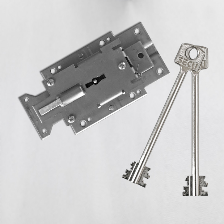 SECU S1000 links - Serie S Sicherheitsschloss Doppelbartschloss Tresorschloss z.B. diverse Burgwächter mit 160 mm Schlüsseln (lang)