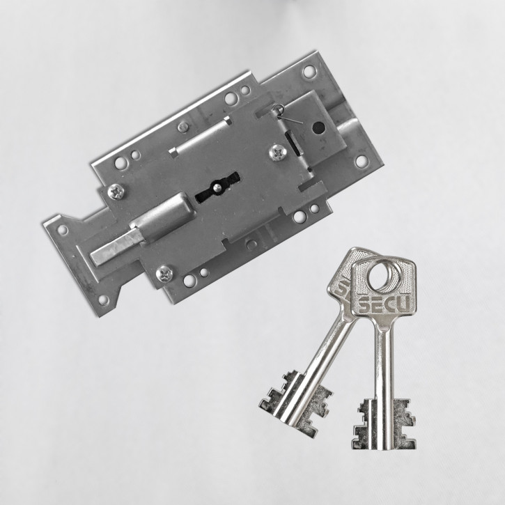 SECU S1000 rechts - Serie S Sicherheitsschloss Doppelbartschloss Tresorschloss z.B. diverse Burgwächter mit 70 mm Schlüsseln (kurz)