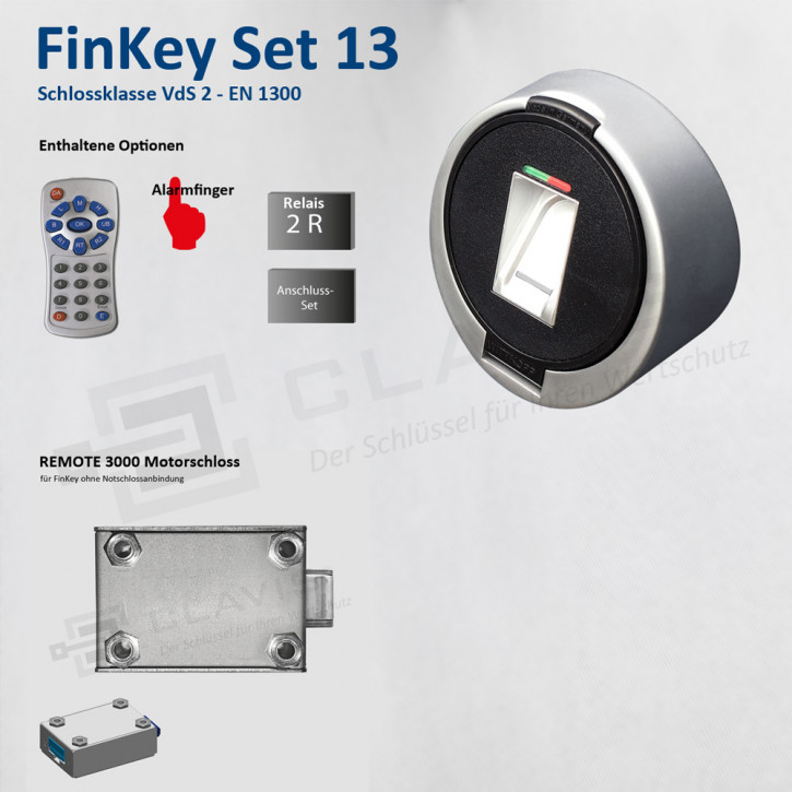 Carl Wittkopp FinKey Set 13 Fingerprint biometrisches Tresorschloss Fingerabdruck, Cawi