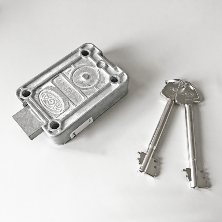 AGA Tresorschloss mit 2 Schlüsseln: 100 mm Druckguss