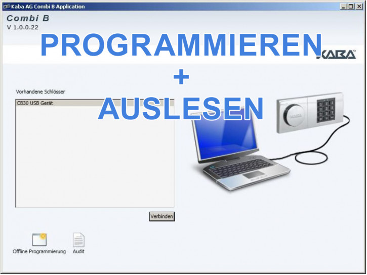 dormakaba Kaba Mauer Combi B 90/30 PC Software (B90/B30 Programmierung + Audit)