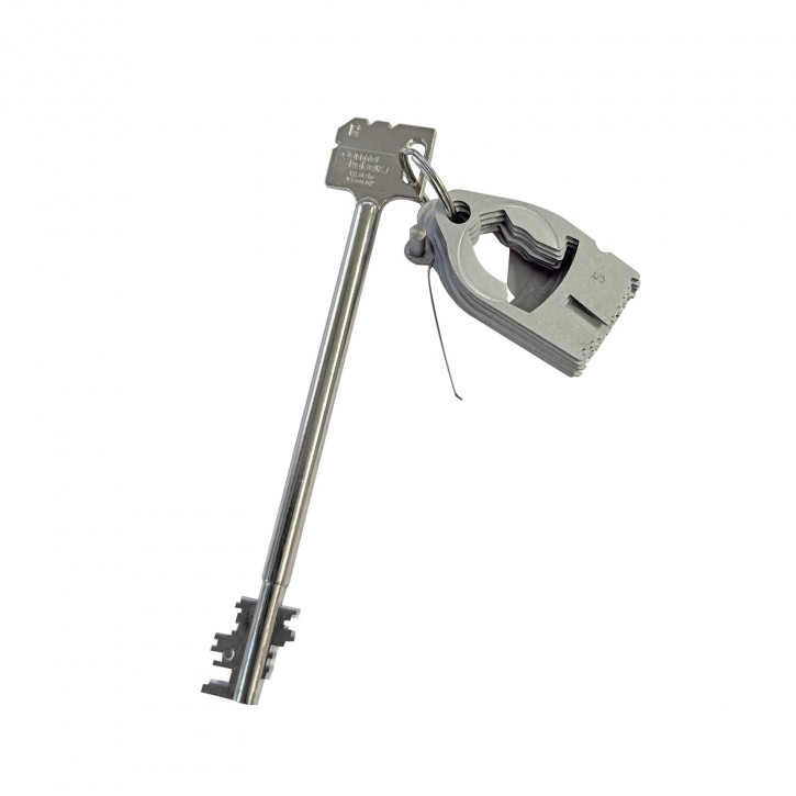 Zuhaltungssatz + Notschlüssel 150mm lang =  neue Schließung für 82132 dormakaba Mauer B90 / B30 / Code Combi  B - (KEINE Einsendung erforderlich).