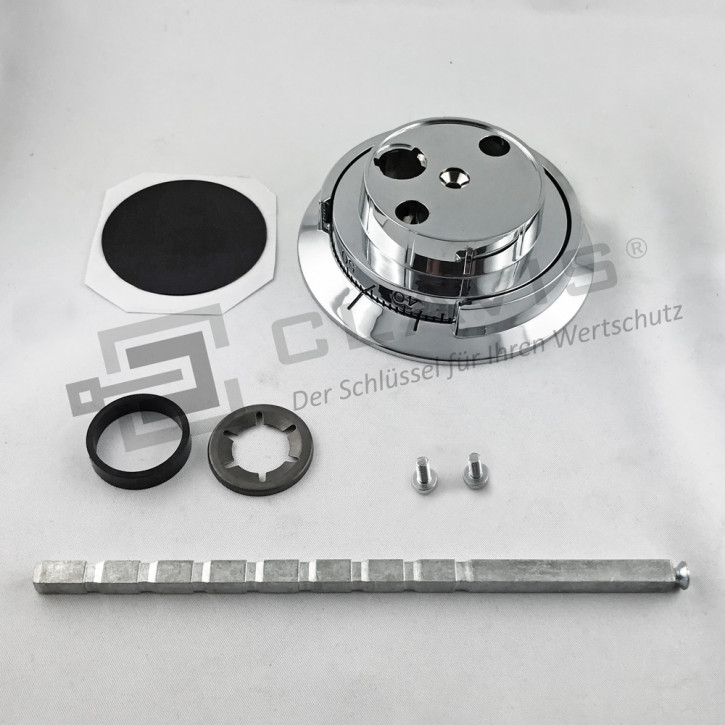 CAWI Drehknopf 7800-103-0 Zahlendrehknopf Metall, glanz verchromt