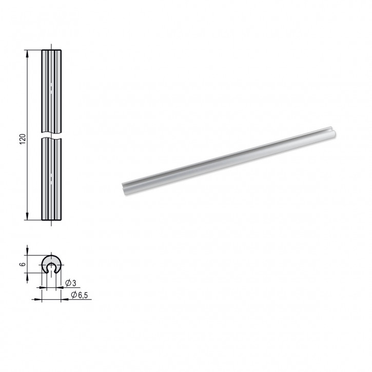 Verbindungs- Welle 120 mm lang für STUV by Wittkopp Elektronikschloss TULOX 100 / 200