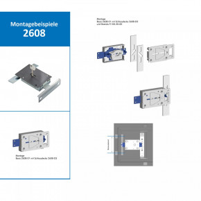 Carl Wittkopp Cawi 2608-01 VdS 1 EN 1300 A  - 2 Riegelbohrungen zur Befestigung Winkelleiste / 65 mm Schlüssel