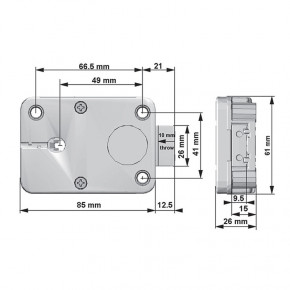 M-Locks EM3520 Straightbolt/ Deadbolt Basic Elektronikschloss 1 Master / 1 Benutzer