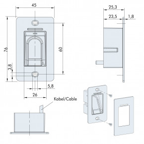 Carl Wittkopp FinKey Set 4 Fingerprint biometrisches Tresorschloss Fingerabdruck, Cawi