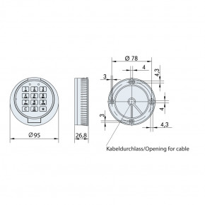 Gator RO Eingabeeinheit passend für Systeme 2000/ 3000 /5000/ 6000 CAWI Carl Wittkopp Tastatur