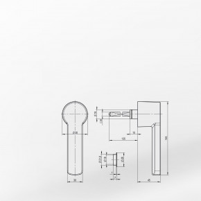 STUV 4.64.0080.0 Wittkopp V46400800 Alu Langschild inkl. Hängegriff 4.64.0081.0 / V46400810 Tresor Waffenschrank universal einsetzbar, Griff, Alugriff