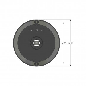 Standard- Klappgriff schwarz □ 8 mm Vierkant Welle, ca. 78mm Nutzlänge - kürzbar, für Waffenschrank oder Tresor - Griff zum Austausch
