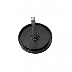 Standard- Klappgriff schwarz □ 8 mm Vierkant Welle, ca. 78mm Nutzlänge - kürzbar, für Waffenschrank oder Tresor - Griff zum Austausch