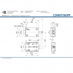 Carl WITTKOPP PRIMOR 3000/3010/3011 KOMPLETTSET - Elektronikschloss Motorschloss mit/ohne Notschloss, bestehend aus Einzelkomponenten: