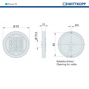 ANCHOR 4300 Relocker - Drehriegel + Schwenkriegel / Deadbolt (Straightbolt) + Swingbolt / Elektronischloss Carl Wittkopp EN 1300 B VdS Klasse 2