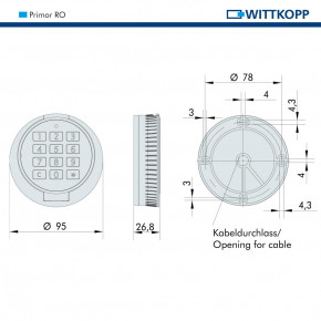 ANCHOR 4300 Relocker - Drehriegel + Schwenkriegel / Deadbolt (Straightbolt) + Swingbolt / Elektronischloss Carl Wittkopp EN 1300 B VdS Klasse 2