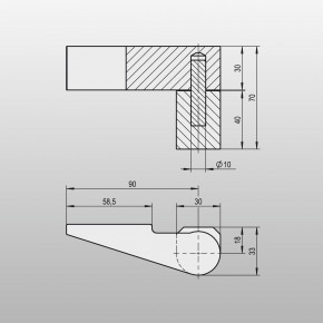 STUV 4.56.1121.3 Wittkopp V45611213 / 1 Satz Lappenband DIN RECHTS Tresortürband hochwertiges Türband Scharnier Anschlag