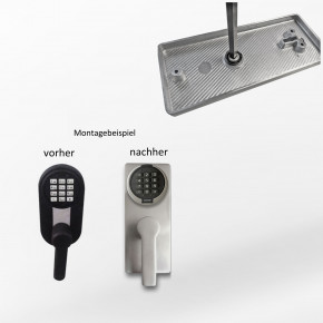 STUV 4.64.0080.0 Wittkopp V46400800 Alu Langschild inkl. Hängegriff 4.64.0081.0 / V46400810 Tresor Waffenschrank universal einsetzbar, Griff, Alugriff