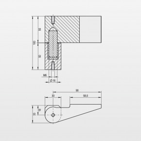 STUV 4.56.1130.4 Wittkopp V45611304 / Lappenband DIN LINKS Tresortürband hochwertiges Türband Scharnier  für schwere Türen Scharnier Anschlag links