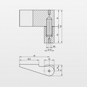 STUV 4.56.1130.3 Wittkopp V45611303 / Lappenband DIN RECHTS Tresortürband hochwertiges Türband Scharnier für schwere Türen Scharnier Anschlag rechts