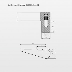 dormakaba Relino 71 - Tresortürband, dorma 86023/0001 hochwertiges Standard- Lappenband Kaba Mauer