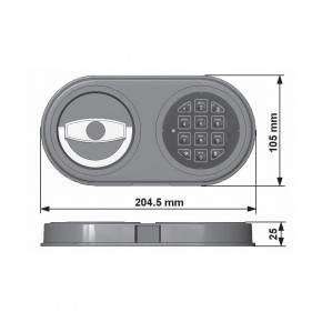 M-LOCKS EC1040 Euroline Elektronische Eingabeeinheit mit Klappgriff